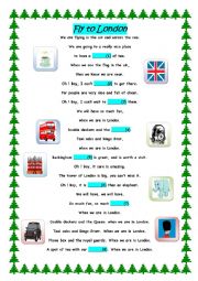English Worksheet: fly to London ( a song )