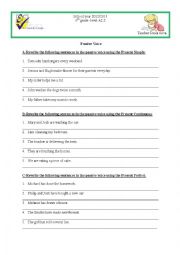 English Worksheet: Passive Voice Exericises 1