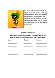 physical description of Marvin the Martian 