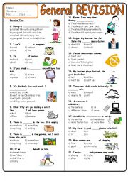 English Worksheet: 7th grade revision