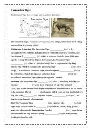 English Worksheet: Texts on Australian Animals - simple past and simple present