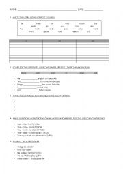 English Worksheet: REVISING SIMPLE PRESENT TENSE