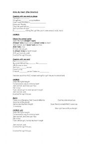 English Worksheet: Song: Stole my Heart (One Direction)