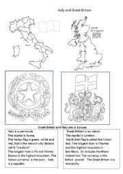 English Worksheet: Italy and UK