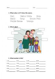 English Worksheet: Beginners Test