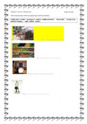 English Worksheet: market day