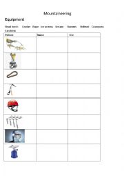 English Worksheet: Touching the Void unit