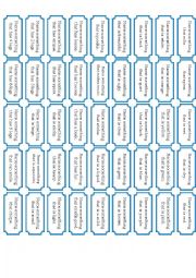 English Worksheet: Name Something Tickets - 6 pages (270 tickets)