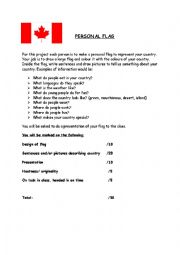 Personal Flag - ESL worksheet by Doot