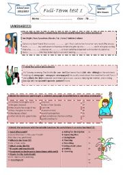 END OF TERM TEST 1 / 7TH FORM