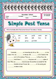 English Worksheet: Simple Past Tense
