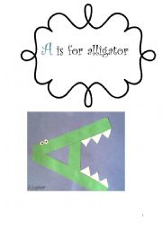 English Worksheet: Letter Crafts A, B - templates + instructions + ideas