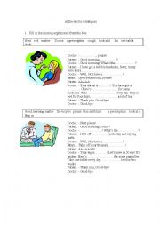 English Worksheet: At the doctor