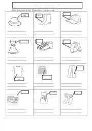 English Worksheet: Clothes - How much...