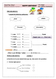 English Worksheet: HAPPY BIRTHDAY 