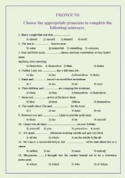 English Worksheet: Pronouns