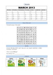 Vocabulary- Calender