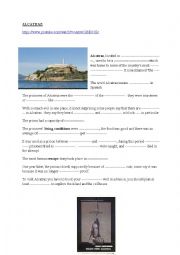 English Worksheet: Alcatraz prison video