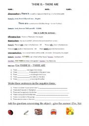 English Worksheet: There is There are