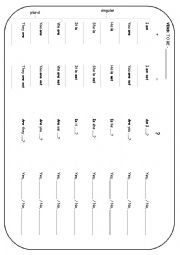 English Worksheet: Verb - to be