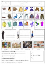 English Worksheet: market day