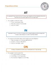 Prepositions of time