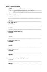 English Worksheet: Comparatives and Superlatives