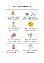 English Worksheet: Move your body rap