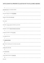 English Worksheet: writing questions_simple present_present continuous_simple past