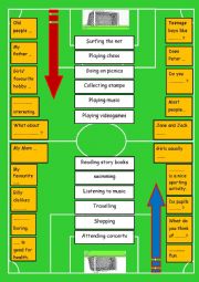 English Worksheet: Demonstration lesson:Speaking & Writing through Games & Visuals   8th form (Game N4 : The Speaking Footballer)  Entertainment                        