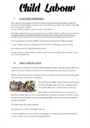 English Worksheet: Child labour