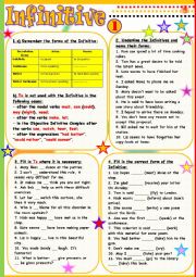 English Worksheet: Infinitive