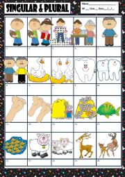 English Worksheet: IRREGULAR PLURALS 