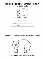 English Worksheet: Brown bear, brown bear booklet