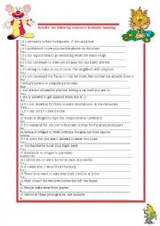 English Worksheet: MODALS-PASSIVE VOICE