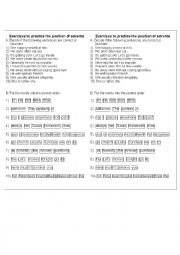 English Worksheet: Position of Adverbs Part 2 (exercises)
