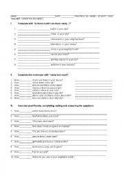 English Worksheet: COUNTABLE AND UNCOUNTABLE NOUNS