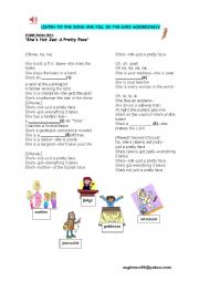 English Worksheet: song:: 