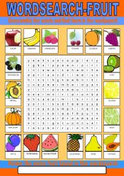 Fruit Wordsearch