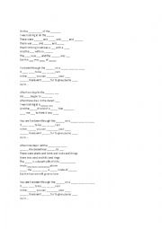 English Worksheet: Song: A Horse With No Name by America Worksheet