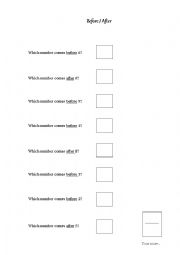 English Worksheet: before /after 