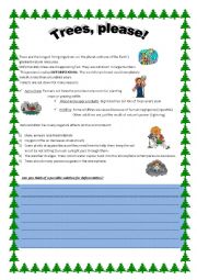 English Worksheet: Deforestation