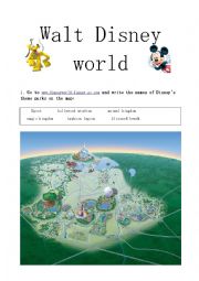 English Worksheet: Walt Disney World Webquest