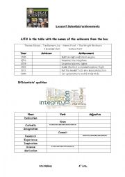 Lesson7;Scientists achievements