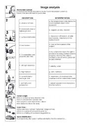 English Worksheet: image analysis