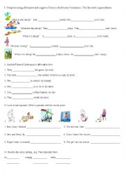 English Worksheet: PRESENT CONTINUOUS