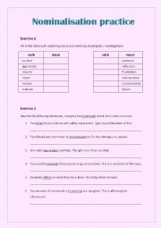 Nominalisation practice