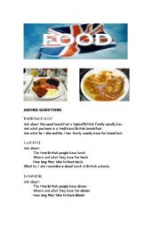 English Worksheet: food flashcard