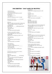 English Worksheet: Song 