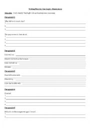 English Worksheet: Van Gogh Writing Piece